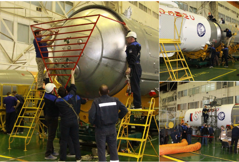 Роскосмос закончил работы по сборке ракеты "Союз-ФГ"