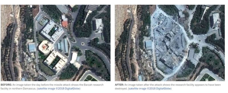 В США опубликовали спутниковые снимки с результатами ракетных ударов