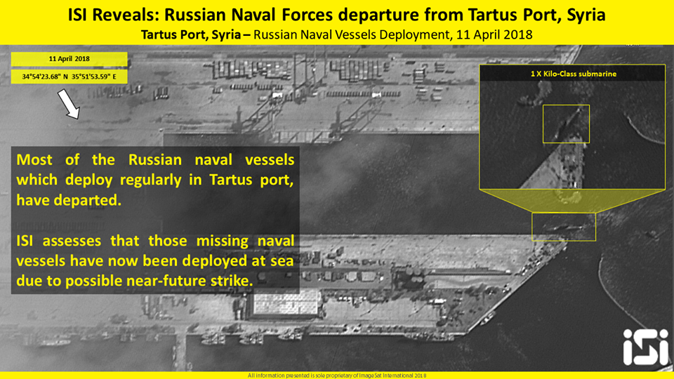Из порта Тартус выдвинулись российские боевые корабли 