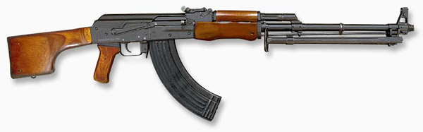 
		Ametralladora ligera Kalashnikov Cartucho RPK calibre 7,62 mm