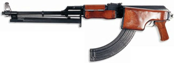 
		Ametralladora ligera Kalashnikov Cartucho RPK calibre 7,62 mm