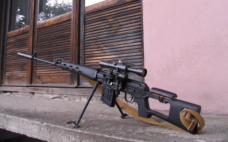 SVD Dragunov sniper rifle cartridge caliber 7,62 mm
