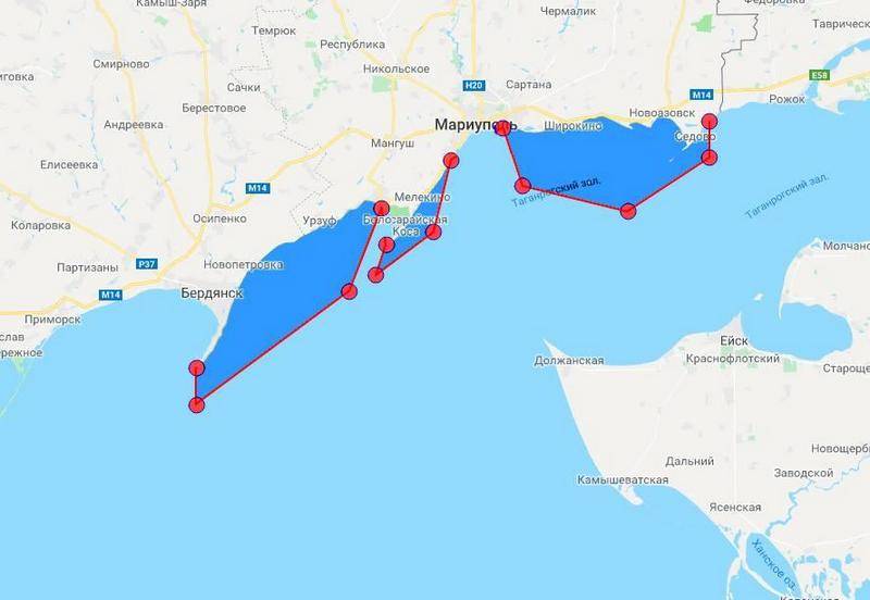 Украина закрывает часть Азовского моря в районе Мариуполя