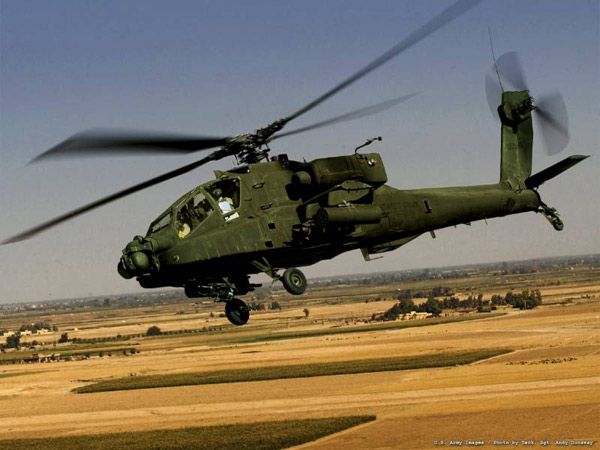  AH-64 Velocidad Apache. Motor. Dimensiones. Historia. rango de vuelo