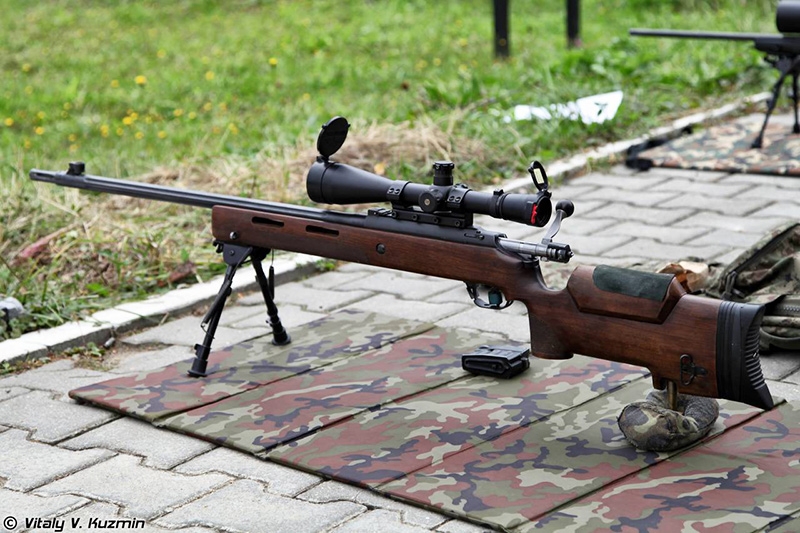 
		Rifle de francotirador calibre cartucho MTs-116M 7,62 milímetro