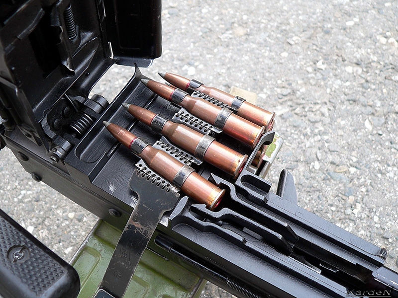 
		Calibre de cartucho de ametralladora Kalashnikov PK y PKM 7,62 milímetro