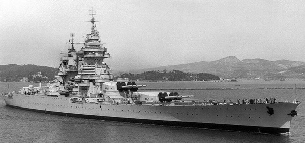 
		French battleships type & quot; Richelieu" Second World War