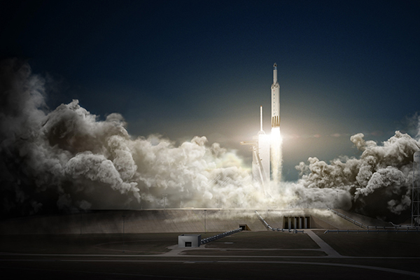 Американская ракета Falcon Heavy все еще пытается взлететь