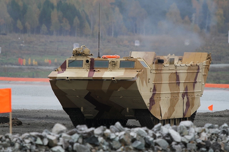  Floating transporter PTS-4 TTH, Video, A photo, Speed, armor
