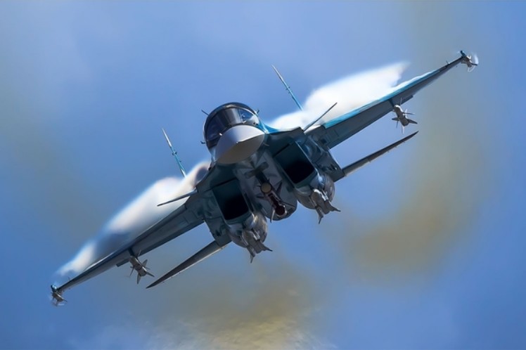  Dimensiones del Su-34. Motor. El peso. Historia. rango de vuelo. techo práctico