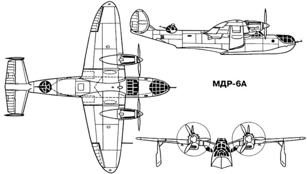  Che-2 (MDR-6) Dimensiones. Motor. El peso. Historia. rango de vuelo