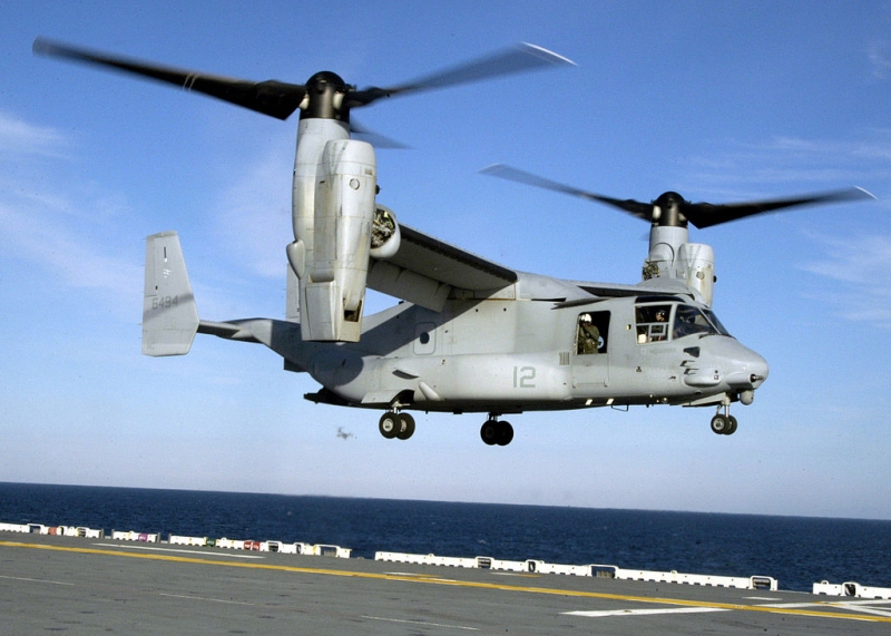  Tiltrotor V-22 Osprey Dimensions. Engine. The weight. story. Service ceiling