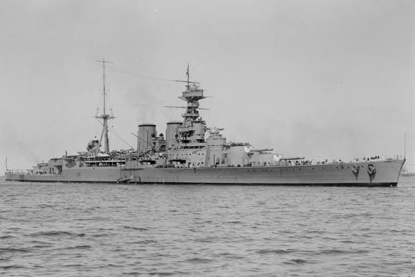 
		his - British battle cruiser of World War II
