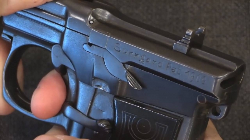 Samozaryadnыy gun Sunngorda: 50 cartridges in the handle 