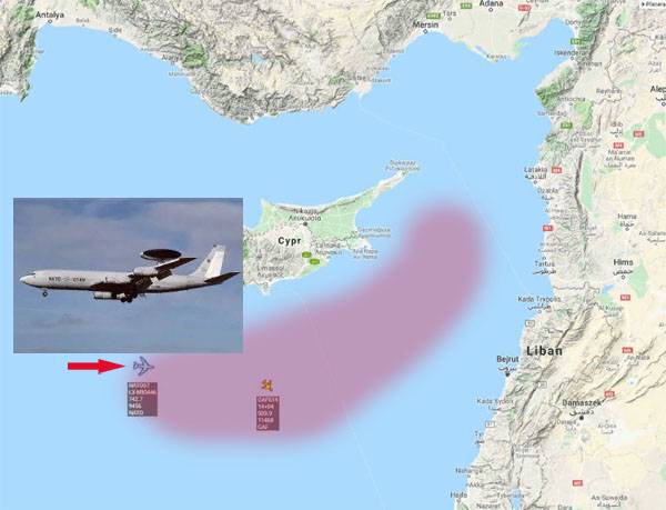 Натовский E-3A AWACS "познакомился" с российской "Красухой-4" в Сирии?