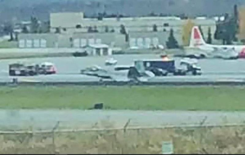 F-22 Raptor потерпел аварию при посадке на авиабазе в США