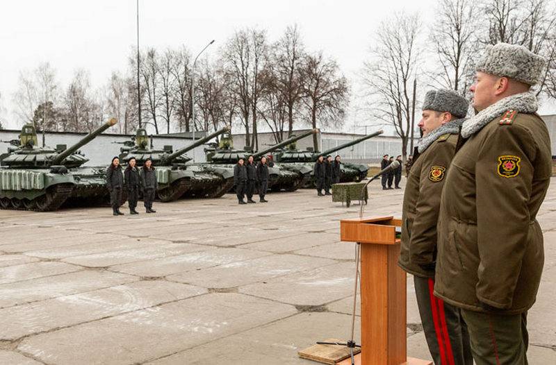 Партия модернизированных Т-72Б3 поступила в ВС Белоруссии