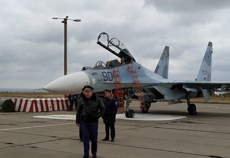 Российские истребители возвращаются на крымский аэродром "Бельбек"