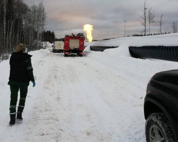 Произошёл взрыв на участке магистрального газопровода в Ленобласти