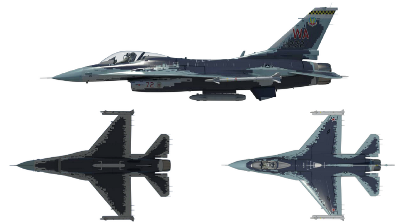 Истребитель F-16C 64-й эскадрильи США перекрасят под российский Су-57