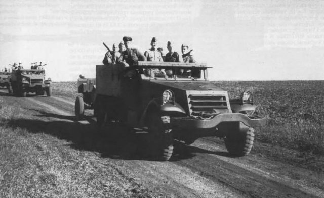Another Lend-Lease: M2 tractor, became an armored personnel carrier M2A1 