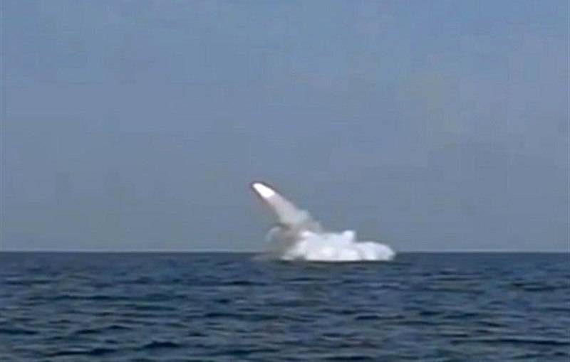 Iranian submarines for the first time launched a missile from a submerged position