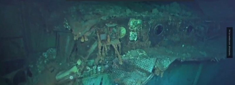US aircraft carrier during World War II was found at the bottom of the Pacific Ocean