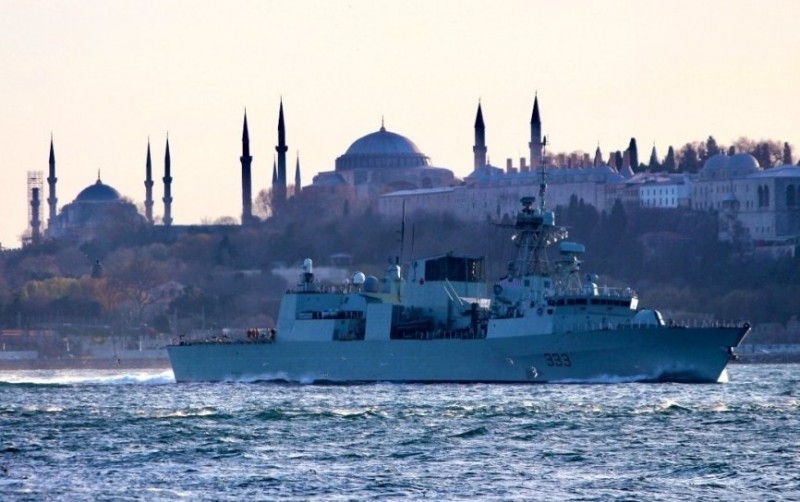 Included in the Black Sea NATO ships were pictured