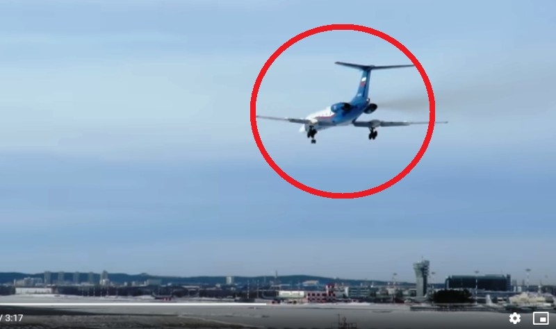 There was a video test of the rare Russian Tu-134UBL