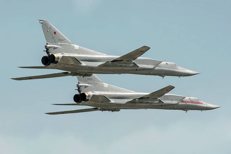 Пара ракетоносцев Ту-22М3 провела полёт над акваторией Чёрного моря