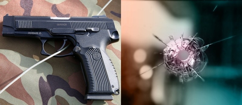 Russian pistol «Udav», probivayushtiy bronezhiletы, I was shooting
