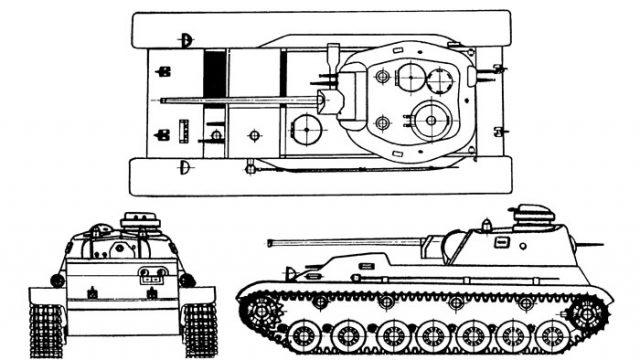 El proyecto del tanque mediano A-44. 