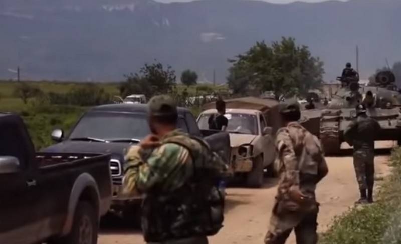 The Syrian army repelled terrorists city Kafr Naboodah