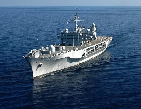 US command ship USS Mount Whitney entered the Navy in the Baltic Sea