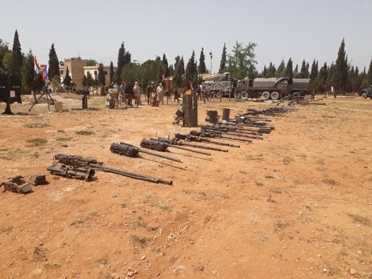 CAA and the military police of Russia found a cache of arms insurgents in Quneitra