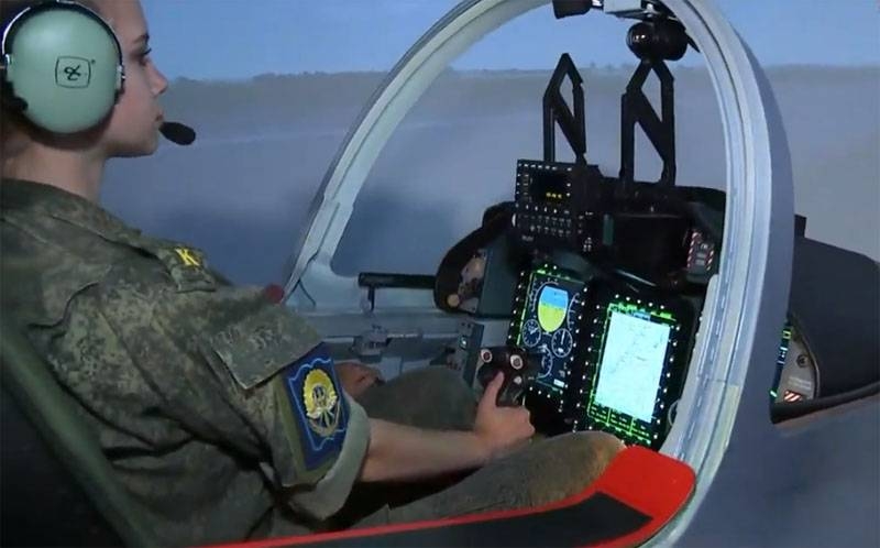 During direct line president has shown work with the simulator UBS Yak-130