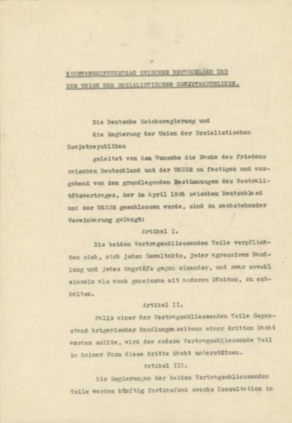 Le Pacte Molotov original publié pour la première fois - Ribbentrop 