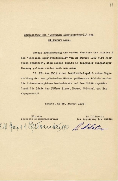 First published the original Molotov - Ribbentrop 