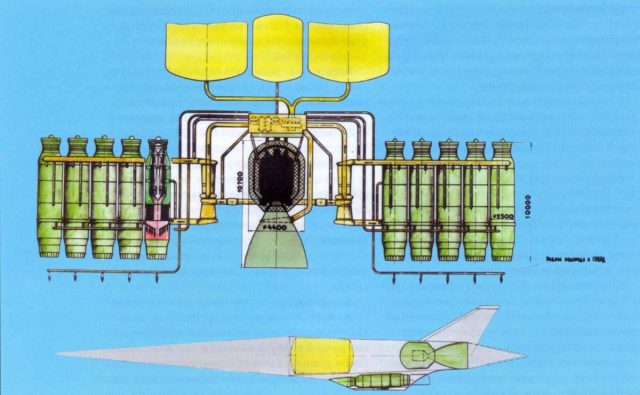 aircraft M-19 project: reusable, space, nuclear 