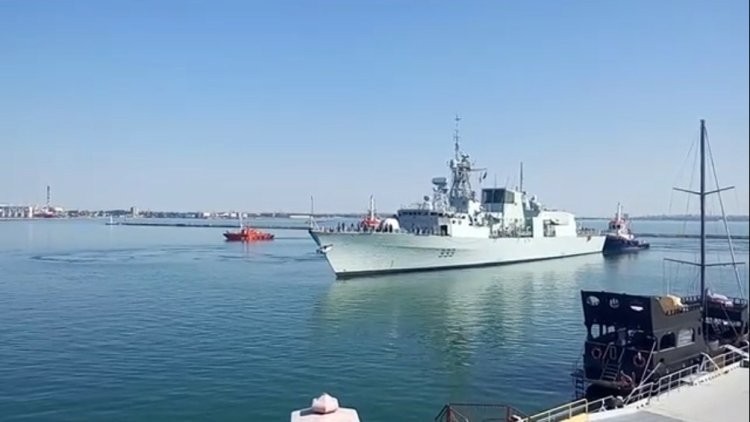 Two NATO ship docked at Odessa seaport