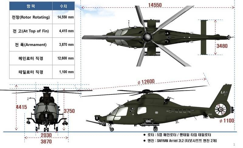 South Korean attack helicopter LAH first took to the air