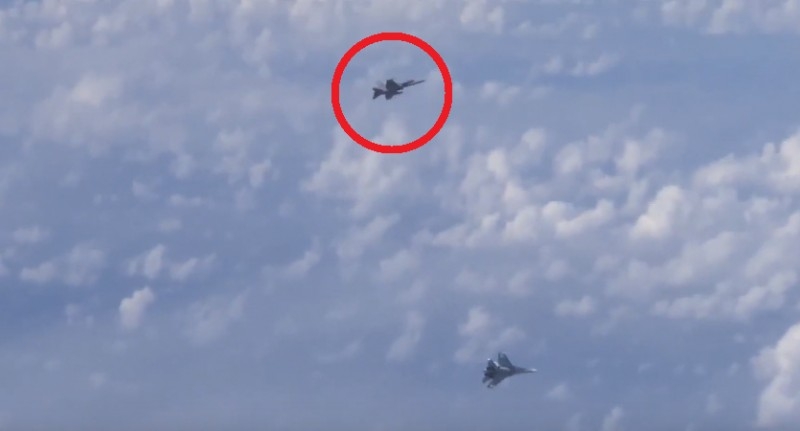 F-18 to intercept a Russian Su-27 condemned NATO