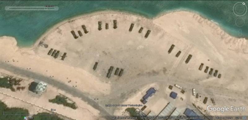 Strengthening of the military presence of China in the South China Sea by the construction of artificial islands