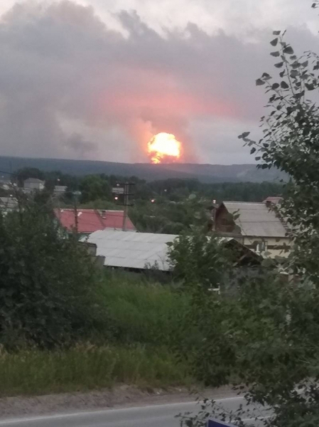 The explosion occurred on the territory of the military unit at the Achinsk