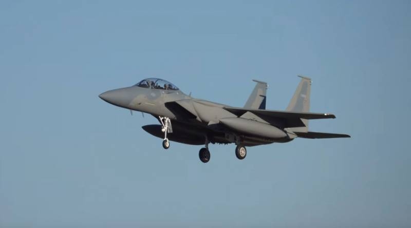 Показано уничтожение БПЛА иранского производства самолётом F-15 саудовских ВВС