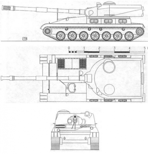 САУ «Объект 120» с противотанковой пушкой М-69 