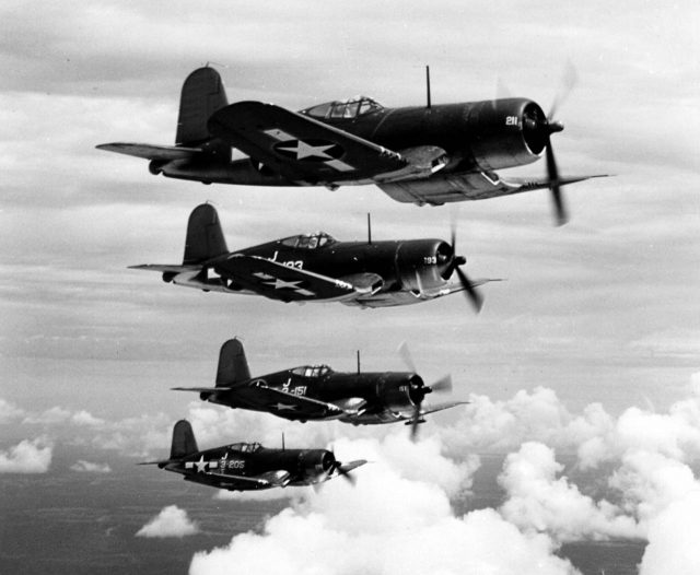 combat aircraft: carrier-based fighter F4U «Corsair» 