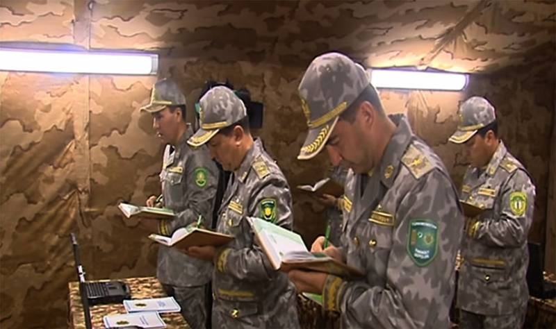 Teachings in Turkmen: generals standing recorded input from the High CINC