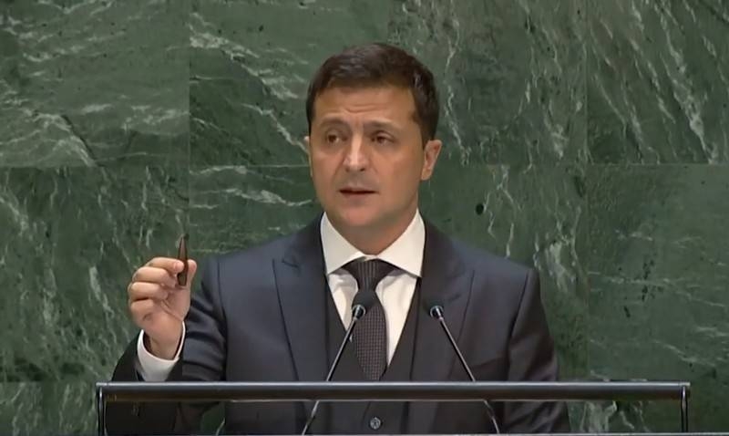 Zelensky at the UN has accused Russia of aggression and showed the bullet
