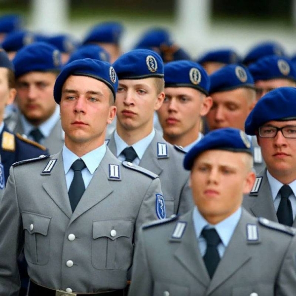 en Alemania: Con el nuevo uniforme de gala de diseñador, el soldado debe lucir elegante y apuesto.
